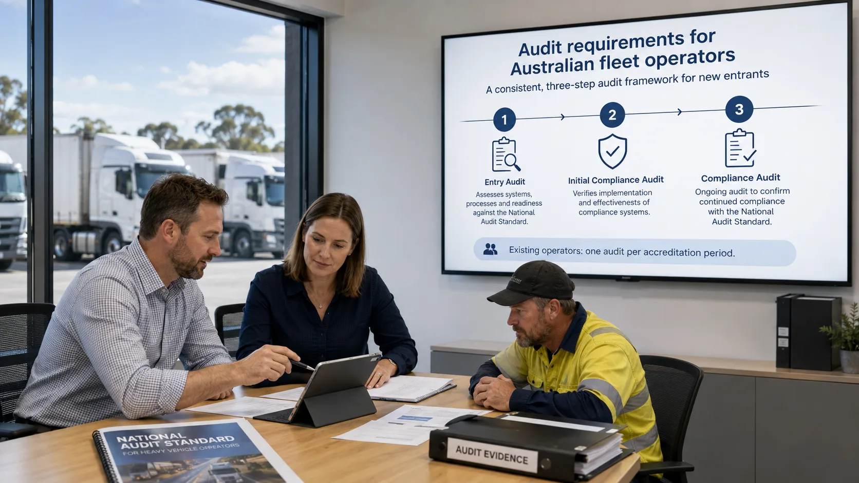 Three-step compliance audit framework for Australian fleet operators under the National Audit Standard