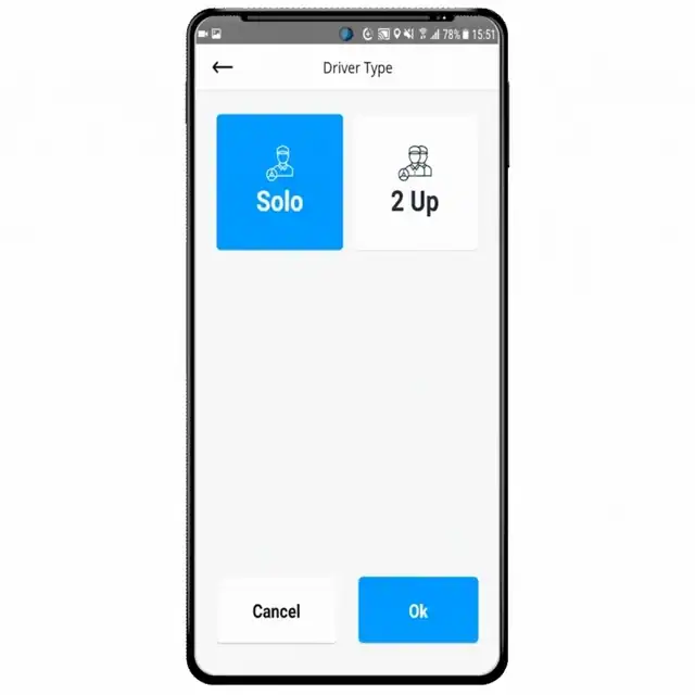 Pre-start checklist captured in the Kynection EWD app